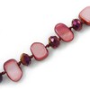 Avalaya Cranberry Shell Nugget and Chameleon Purple Glass Crystal Bead