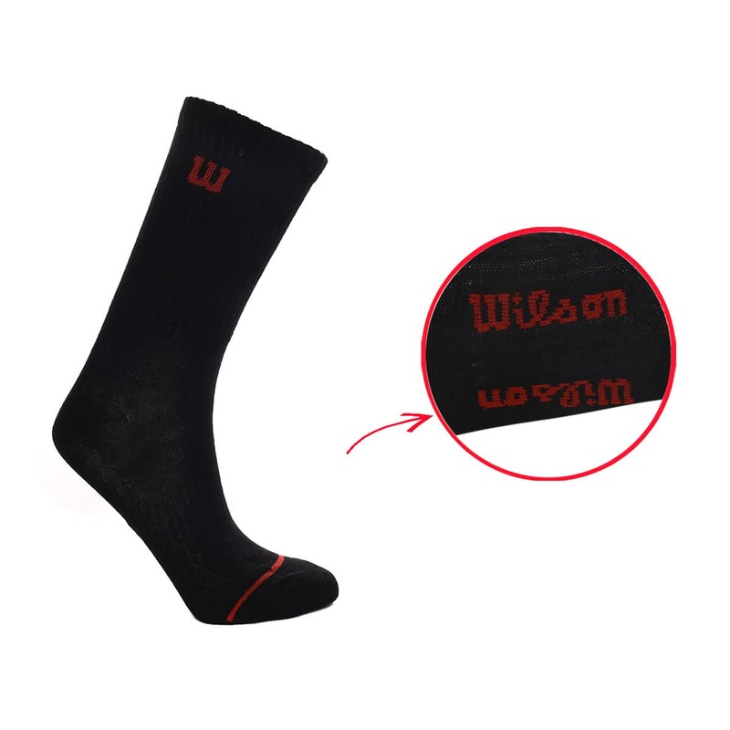 Wilson 10 Piezas Calceta para Hombre, Color Negro, Talla Única,