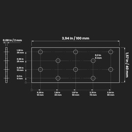 Repa Market Flat Metal Brackets Mending Plates - 100 x 40 mm / Pack of 12 - Heavy Duty Steel Plate Brackets - Metal Joining Plates for Wood - Home Improvement Flat Wall Joining Plates (4" x 1.50")