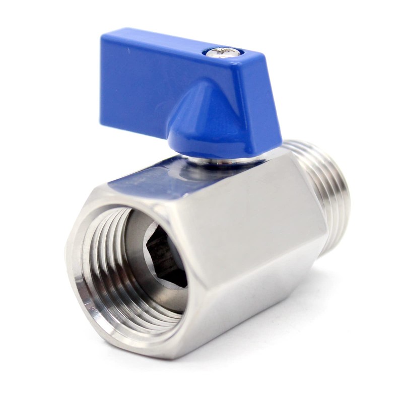 QiiMii SS304 New 1/2" Stainless Mini Ball Valve BSPT Famale