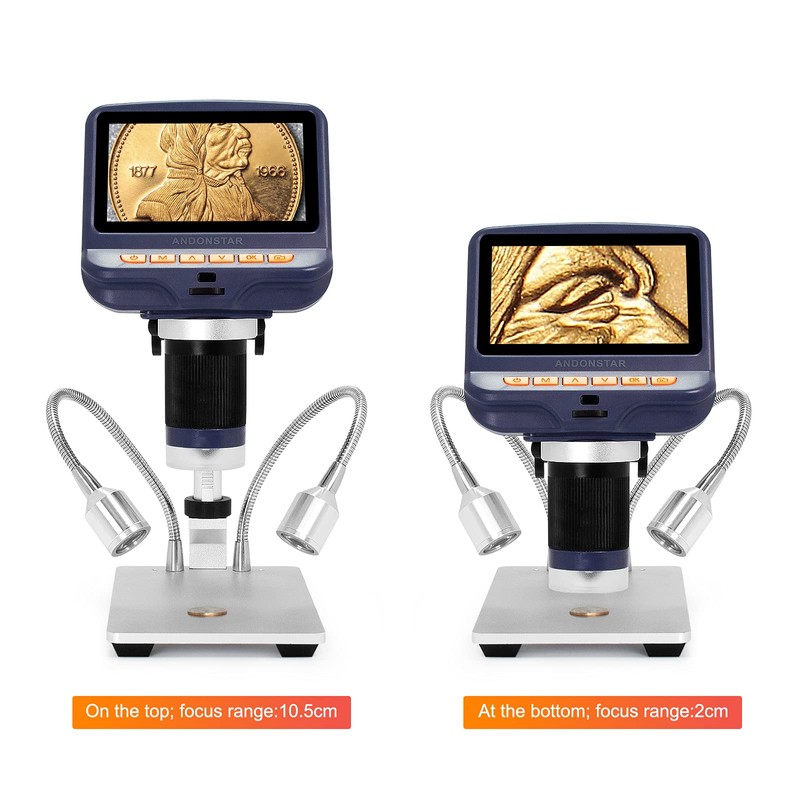 Andonstar AD106S USB Digital Microscope, 4.3" Screen Microscope for Soldering/PCB/Watch/Phone