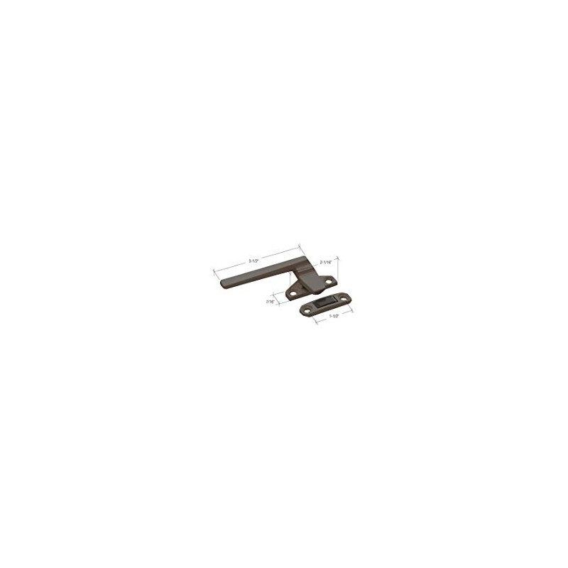 Left Hand Bronze Casement Window Locking Handle; 1-1/2" Screw Holes