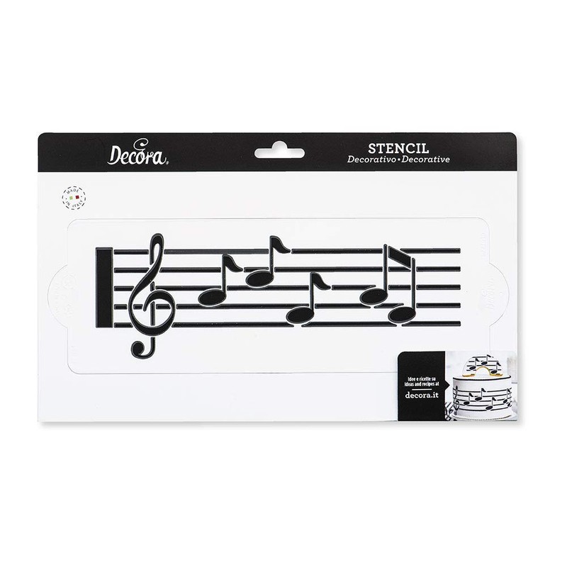 Decora 9271013 Stencil decorativo Spartito 10 X 30 Cm, in