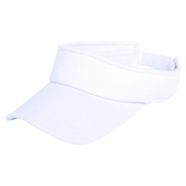 White Fang CA541 Women's Visor, Sun Visor, Plain, Hat, Stylish, Simple, Brim Length Cap, white