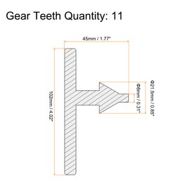 uxcell Drill Chuck Key Wrench 8mm Diameter 11 Teeth Carbon Steel Drill Clamping Tool Replacement Drill Press Chuck Key Wrench for 3-16mm Drill Chuck Silver 2pcs