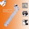 Wadoy Adjustable C Spanner Hook Wrench Chrome Vanadium 3/4-2"(19-51Mm)+2-4 3/4"(51-121Mm)