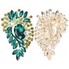 2Pcs Corsage Brooch Fashion Retro Exquisite Alloy Pins Applique Clothing