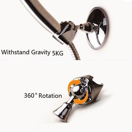 Shower Head Holder, Adjustable 360 Degree Wall Mounted Handheld Suction Cup Shower Head Bracket