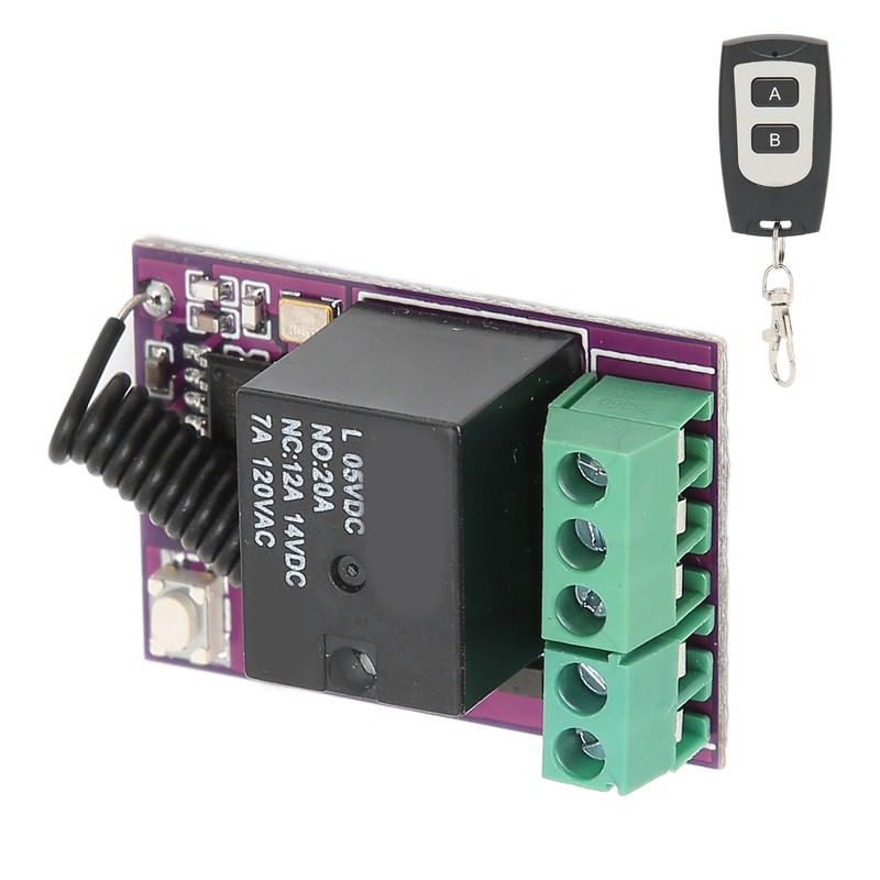 Remote Control Relay Switch 20A Mini Relay Wireless Switch for