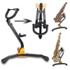 Saxophone Stand Set, Foldable Saxophone Holder for Alto Tenor Saxophone,