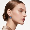 Austrian Crystal Square Drop Leverback Earrings for Women Fashion 14K