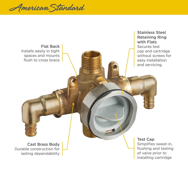 American Standard RU107E Flash Shower Rough-in Valve with PEX Inlet