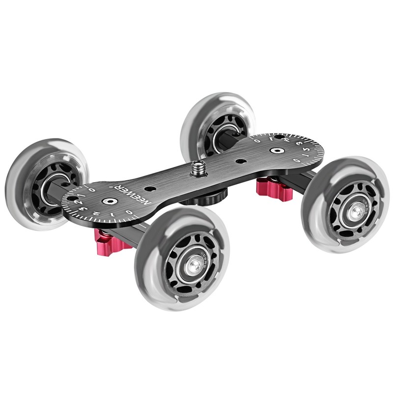 NEEWER Scaled Cámara Cuadro Dolly Slider con 10Kg Capacidad de