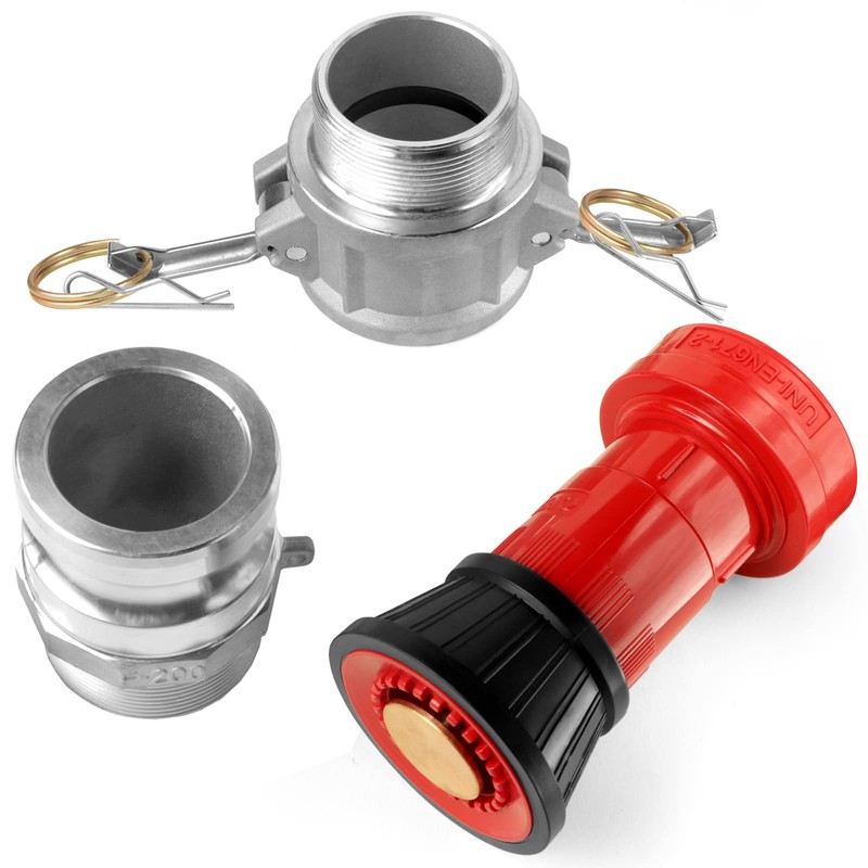 NOVINO Fire Hose Nozzle,2 inch NPSH Heavy-Duty Industrial Fire Hose