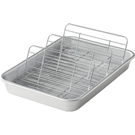 Taniguchi Metal Bat Tray, Deep Type, Made in Japan, M, Tempura Bat, With Standing Net, Fried Food Meijin, M size