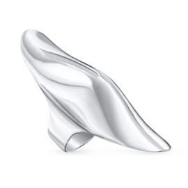 Boho geometric unique fashion statement armour full finger ring for women for teens 925 sterling silver, Silver, silver