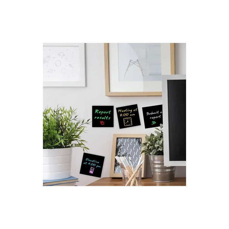 1200 Hojas Notas Adhesivas Neon Tipo Post-it 7.6x7.6cm Block