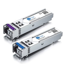 1.25G SFP Bidi Transceiver, 1000Base-BIDI 11490nm/1310nm SMF, a Pair of Single Mode SFP Module, up to 20 km, for Cisco, Ubiquiti UniFi, Mikrotik, D-Link, Supermicro, Netgear and More