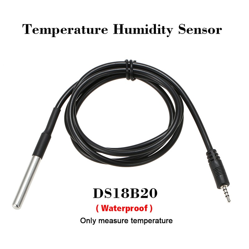 Water Resistant Temperature Sensor with Stainless Steel Probe for Home