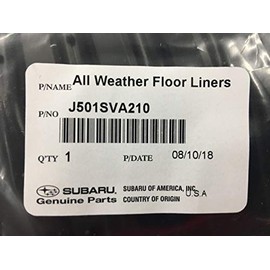 Subaru All Weather Floor Mats for 2019-2021 WRX STI 2012-2016 Impreza 2015-2017 Crosstrek Set of 4 - J501SVA210 - Genuine OEM