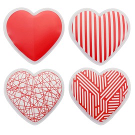 MIJOMA Hand Warmer Pocket Warmer Sets Finger Warmer Against Cold Hands in Winter (Set of 4 Modern Hearts)