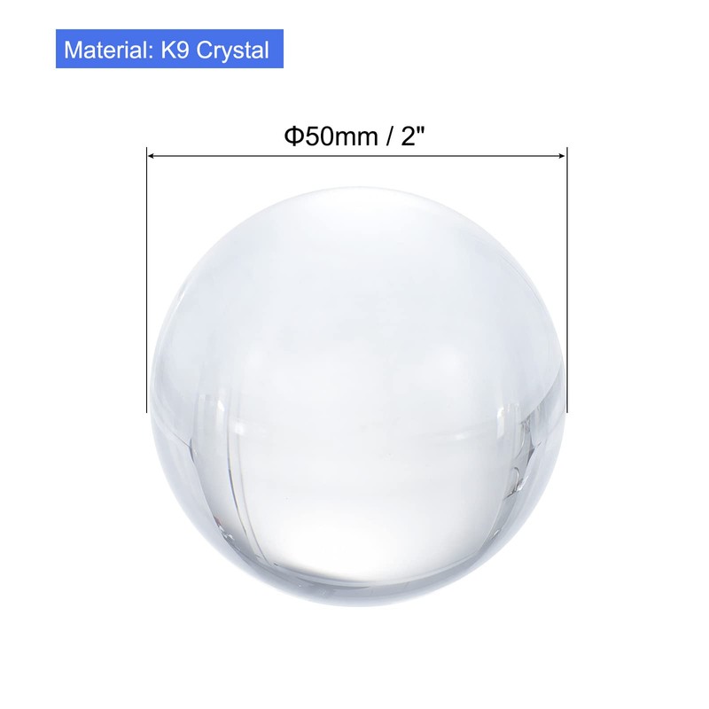PATIKIL 50mm/2" Crystal Ball, K9 Crystal Ball Decorative Ball with