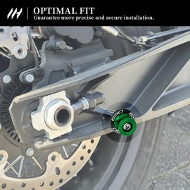 MotHeart M8 Swing Arm Bobbin Compatible Z650RS 2022-2024 Paddock Stand Shock Absorption Protective Slider z650rs Part (Green)