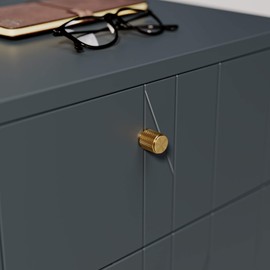 The Hairpin Leg Co. [HLC] Furniture Knobs - Modern Furniture Hardware - Cupboard Cabinet Handles Drawer Pulls [18mm/Brushed Brass]