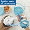 Double Insulated Food Jar with Snack Container and Spoon Leakproof