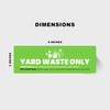 Yard Waste Sticker - Yard Waste Bin Sign - with