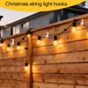 Dreecy 30 Packs White String Light Hooks for Outside, Stainless