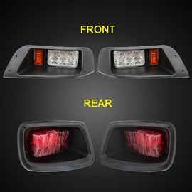 COOL STAR LED Headlight Tail Light Kit Compatible with EZGO TXT Golf Carts 1996-2013 Headlights Kit Tail Light Kit Assembly Gas and Electric 12V