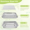 TCYPUHL Stainless Steel Sprouts Growing Kit 4-Tier 14 inch Trays,