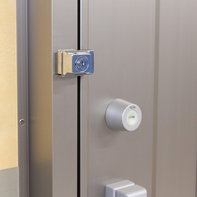 Waki Sangyo IB-160 Multi-Purpose Entrance Auxiliary Lock, Chrome, Entrance Entrance