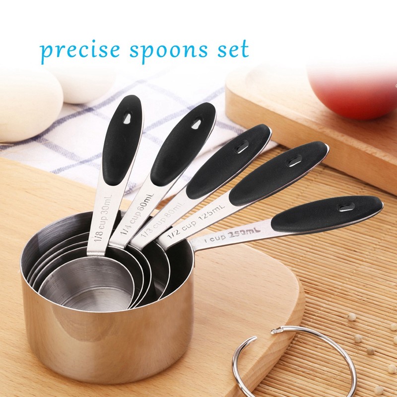 Ejoyous 10 Pieces Stainless Steel Measuring Cups and Spoons with