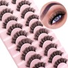 False Eyelashes Natural Lashes Mink Faux Russian Strip Lashes Fluffy