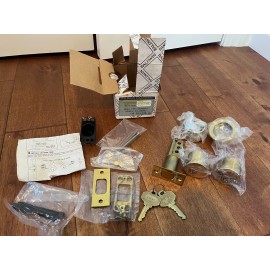 BALDWIN 8000 Series entry door Deadbolt Lock w Double cylinder & Keys. VTG, NOS.
