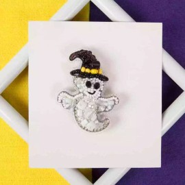 Charivna Mit Crystal Art Beadwork kit for creating brooch BP-333C Ghost