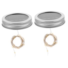 Operitacx 2 Stück Solar-Lichterketten Flasche hängend Party Deckel Farbe Solar-Einmachglas-Leuchten Einmachglas Lampe Einmachglas Solarleuchten Solar Jar Einmachgläser