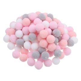 PATIKIL 0.6 in Pom Poms for Crafts, 150Pcs Fuzzy Pastel Pom Pom Balls for Art Supplies DIY Creative Craft Material Handicraft Decorations, Light Pink, Grey, White