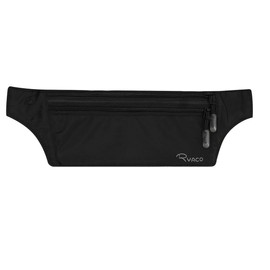 RYACO Security Pouch, Money Belt, Ultra Lightweight, Ultra Thin Waist Pouch, Prevents RFID Skimming, Hides Passport Holder Under Clothes, Earphone Hole, Water Resistant, Running Pouch, Card Wallet, Hidden Pouch, Business Trips, International Travel, Sports, Running, etc., For Men and Women (Black)