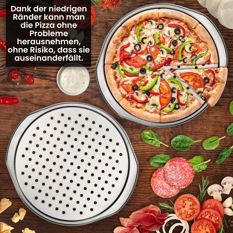 KADAX Pizza Mould Made of Non-Stick Layer, Pizza Tray with