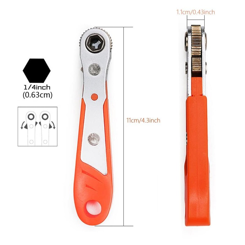 ieron 3 Pack Mini Ratchet Wrench, Right Angle Phillips 36