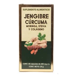 Jengibre De Cúrcuma Moringa Stevia Y Colageno Suplemento Ali                                                                                          