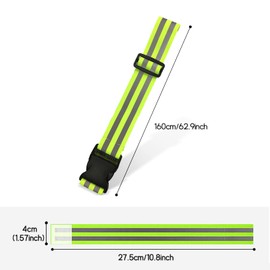 Feliciay Pack of 3 Reflective Belts for Jogging, Highly Visible, Adjustable Night Safety Light Running Belt, Reflector Belt with Reflective Bracelet, Reflective Belt for Men, Women, Children, Jogging