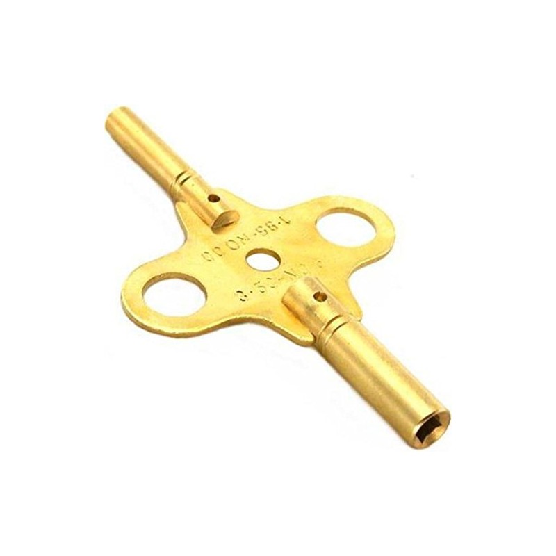 Double End Brass Clock Winding Key Clockmaker Tool Sz 5