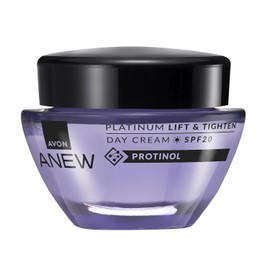 Avon Anew Platinum Lift & Tighten SPF 20 Day Cream - 50ml | Protinol™ Technology to Help Lift Skin, and Replenish the Look of Skin's Firmness, Moisture and Elasticity, Cruelty Free