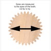 Set of 5 Wooden Interchangeable Wood Gears. Works for DIY