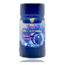 Melatonina Triptófano 30 Tabletas De 400 Mg Supra                                                                                                     