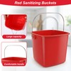 6 Pcs 3 Quart Small Bucket Square Detergent Sanitation Bucket